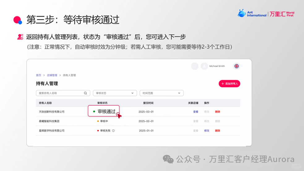 万里汇跨境电商账号使用指南(一)相关截图