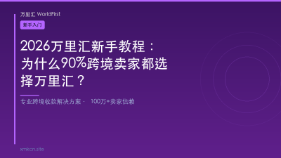 2026万里汇新手教程：为什么90%跨境卖家都选择万里汇？