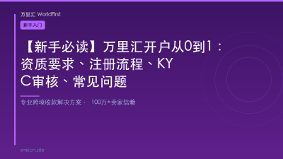 【新手必读】万里汇开户从0到1：资质要求、注册流程、KYC审核、常见问题